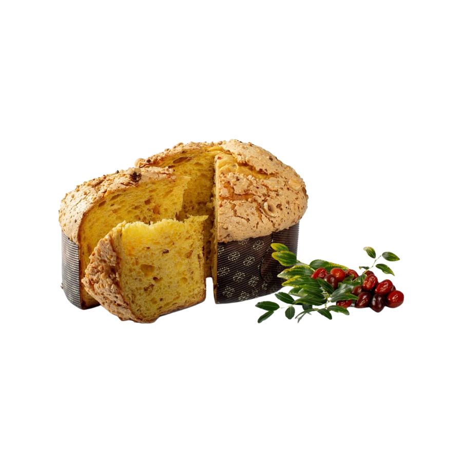 Panettone Giuggiolone coupé, avec des jujubes